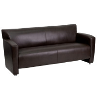 Flash Furniture HERCULES Majesty Series Brown Leather Sofa 222-3-BN-GG